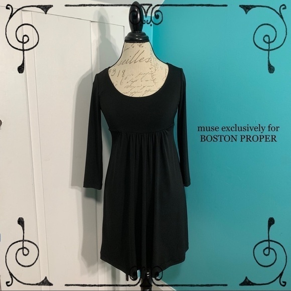 Muse exclusively for Boston Proper Black Dress - Picture 1 of 5